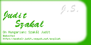 judit szakal business card