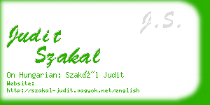 judit szakal business card